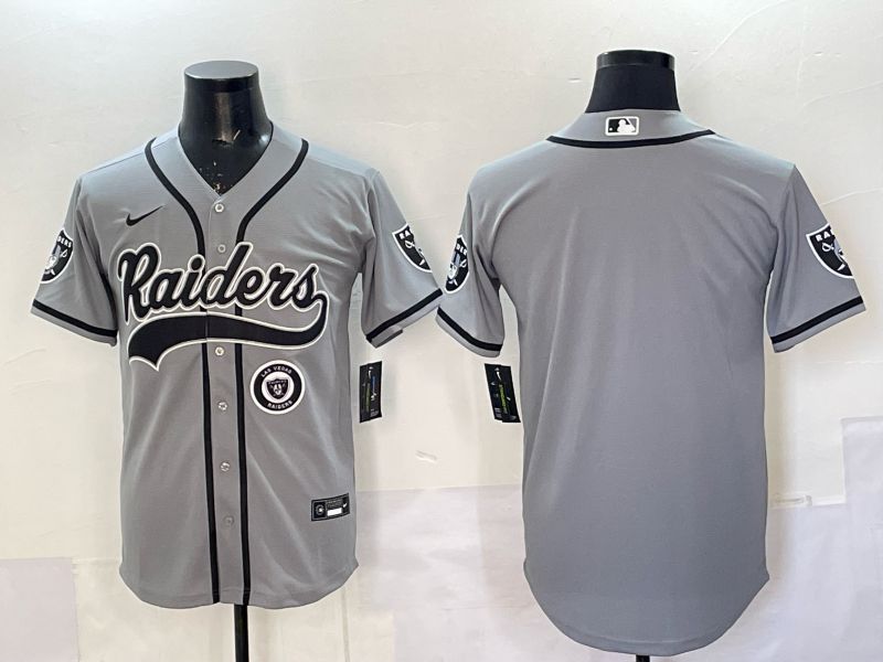 Men 2025 Oakland Raiders Blank Grey 3th generation Joint Name Nike Limited NFL Jersey style 056->oakland raiders->NFL Jersey